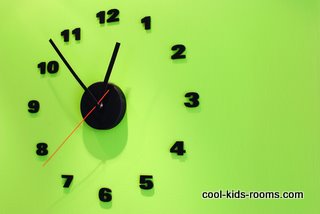 Green wall clock